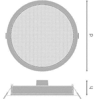 Faretto da incasso IP44 DN 190 18W 840 WT