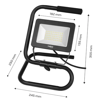 Faretto LED SMD da 50W, 4250 lm, 230V, portatile