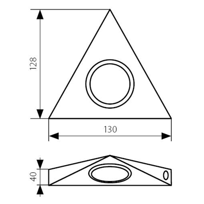 Faretto sottopensile ZEPO LFD-T02/S CROMO OPACO