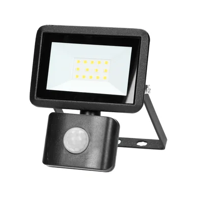 Faro a LED FARO S da 10W con sensore PIR, 800lm, IP44, 4000K, alluminio + vetro