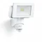 Faro a LED Steinel LS 150 S con sensore PIR, 13,7 W, 4000 K, 1375 lm, IP44, IK03, 230 V, bianco/alluminio.