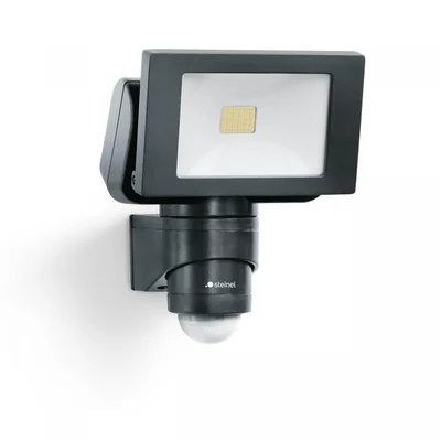 Faro a LED Steinel LS 150 S con sensore PIR, 13,7 W, 4000 K, 1375 lm, IP44, IK03, 230 V, nero/alluminio.