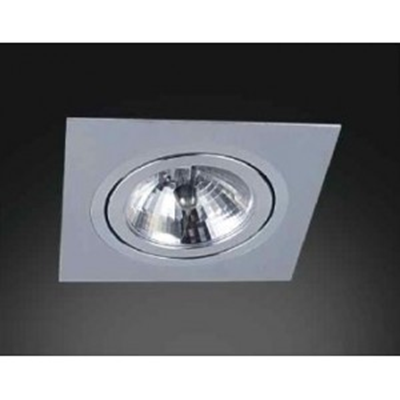 FARO I ALLUMINIO Brushed aluminum recessed lamp