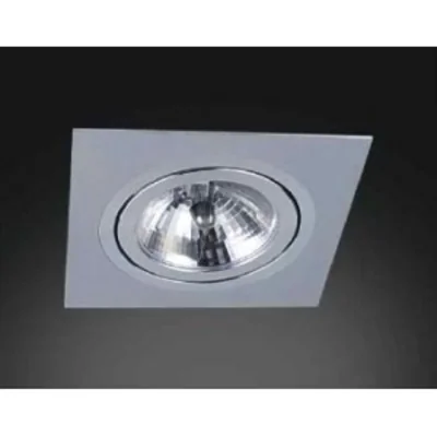 FARO I ALLUMINIO Brushed aluminum recessed lamp