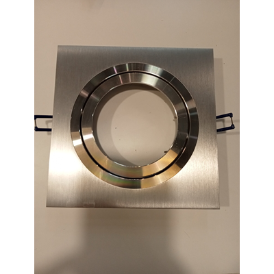 FARO I ALLUMINIO Brushed aluminum recessed lamp