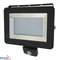 Faro LED SMD da incasso 50W 4000K 4200LM IP65 Nero PIR