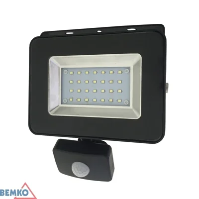Faro LED SMD da incasso a soffitto 20W 6000K 1800LM IP65 NERO PIR