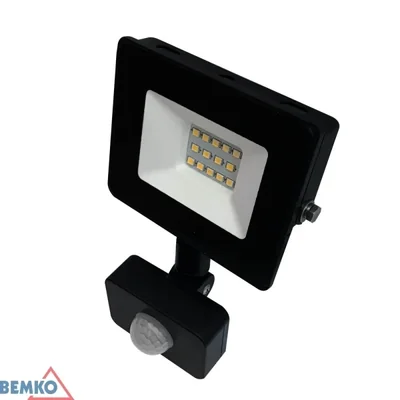 Faro LED SMD Kastel 10W 4000K 900LM IP65 Nero PIR