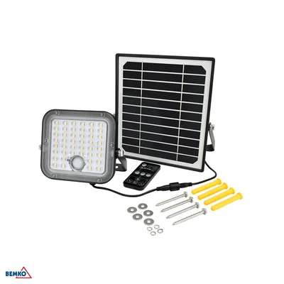 Faro LED solare SOLPAR 10W 1500LM 4000K IP65 Nero PIR