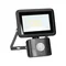 FARO S LED 10W naświetlacz z PIR, 800lm, IP44, 4000K, aluminium + szkło