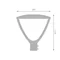 Farol urbano simétrico 29W SYM PS 822-827 IP66 Luminaria GY