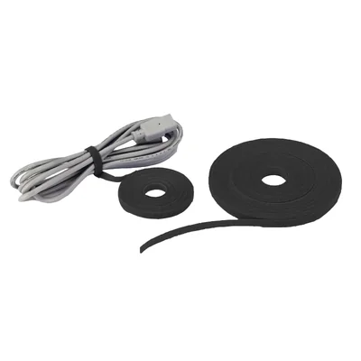 Fascetta stringicavo in velcro, larghezza 9 mm, lunghezza 5 m, nera, ALANTEC