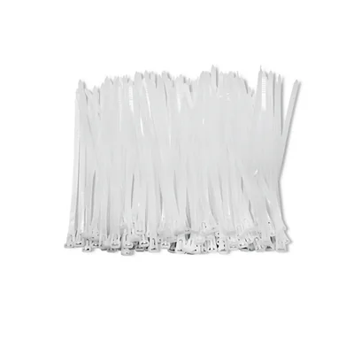 Fascette stringicavo/fascette riutilizzabili Qoltec | 4,8*200 mm | Nylon66 UV | Bianco