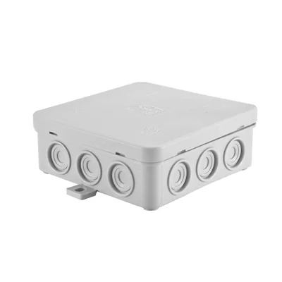 FASTBOX Puszka naścienna z dławicą zintegrowaną samozatrzaskowa 100x100mm szara