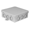 FASTBOX Wall-mounted box with integrated cable gland, self-locking 100x100mm gray