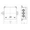 FASTBOX&HOOK Wall-mounted installation box NS6 grey