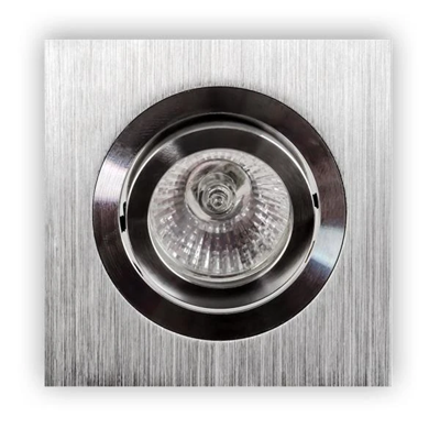 FASTO I ALLUMINIO Brushed aluminum recessed lamp