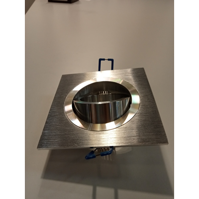 FASTO I ALLUMINIO Brushed aluminum recessed lamp