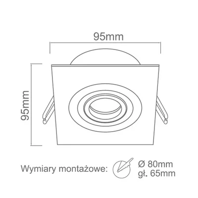 FASTO I BIANCO White recessed ceiling lamp