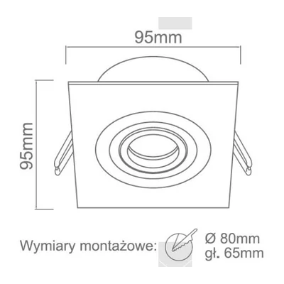 FASTO I BIANCO White recessed ceiling lamp