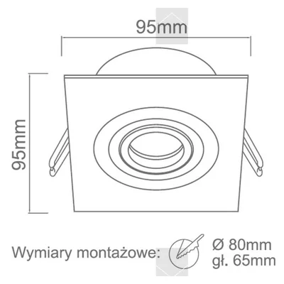 Fasto I Nero Lámpara empotrable de techo, negro