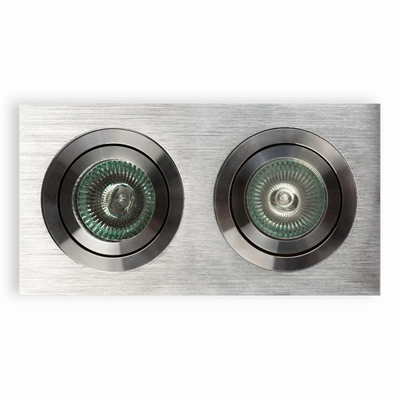 Fasto II Alluminio Lampada da incasso a soffitto, alluminio spazzolato