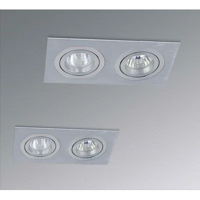 Fasto II Alluminio Lámpara empotrable de techo, aluminio cepillado