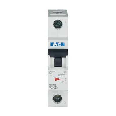 FAZ-C8/1 Disjoncteur 15kA, In=8A, caractéristique C, 1 pôle. Série FAZ