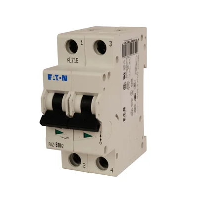 FAZ-D10/2 Disyuntor 15kA, In=10A, característica D, 2 polos. serie FAZ