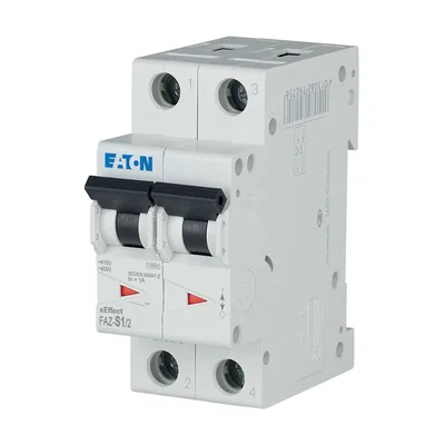 FAZ-S1/2 Interruttore automatico 10kA, In=1A, caratteristica S, 2 poli. Serie FAZ