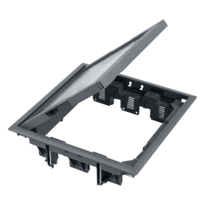 FB Floor box 12xK45 or 6xW500 with a cover 5mm gray