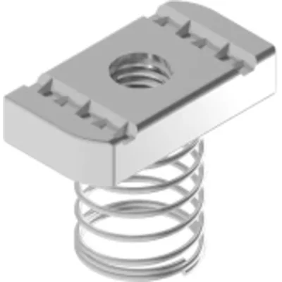 Feder-Rhombusmutter, verzinkt, Gewinde 12 mm, Dicke 8 mm, Höhe 33 mm