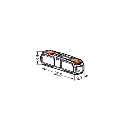 Feed-through installation terminal block with max. 4 mm2 lever