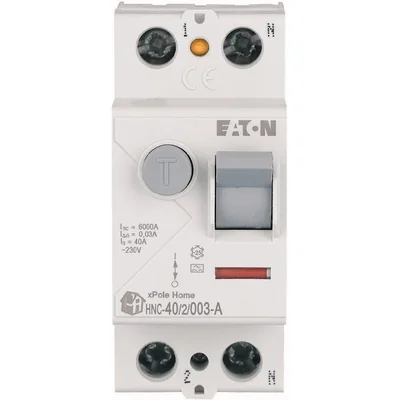 Fehlerstromschutzschalter HNC-40/2/003-A 6 kA, In = 40 A, IΔN = 0,03 A, Typ A, 2-polig. HNC-Serie