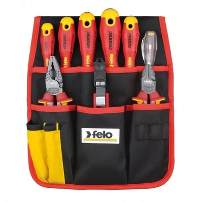 FELO 9-Tool Set for Electricians - Belt Pouch