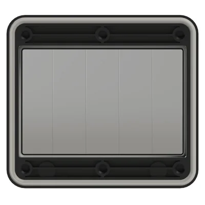 Fenêtre d'inspection à 5 modules, noire IP67