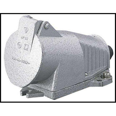 Feste Steckdose IP44 32A 400V~ 3P+E mit gewindeloser Verschraubung