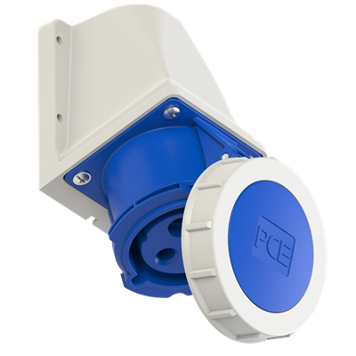 Feste Steckdose IP67 ohne Kabelverschraubung 32A 230V 2P+E
