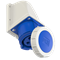 Feste Steckdose IP67 ohne Kabelverschraubung 32A 230V 2P+E