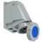 Feste Steckdose IP67 ohne Kabelverschraubung 63A 230V 2P+E