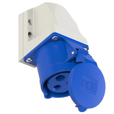 Feste Steckdose kleines Gehäuse 32A 2P+E 230V 50/60Hz 6h IP44