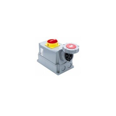 Feste Steckdose POWER TWIST mit Schalter 0-1 125A 3P+E 400V 50/60Hz 6h IP66/67