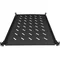 Festes Regal 19 1U, Tiefe 750 mm, schwarz, 4 Befestigungspunkte ALANTEC