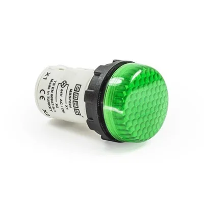 Feu de signalisation EMAS MB à LED, monobloc, 230 V CA, abat-jour convexe, vert