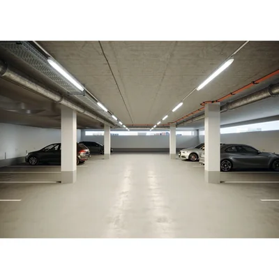 FEUCHTIGKEITSGEHÄUSE Industrieleuchte mit einer Lampe T8 LED 230V IP65 1265mm grau