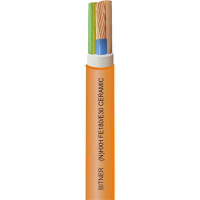 Feuerfestes, halogenfreies Netzkabel ohne Schutzleiter (N)HXH-O FE180/E30 2x1,5 RE