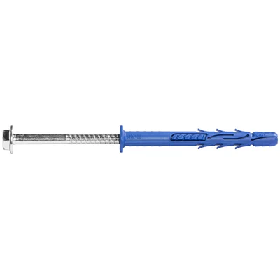 FF1 Taco de marco de poliamida 10x200 mm con collar, tornillo galvanizado, [OP 25]