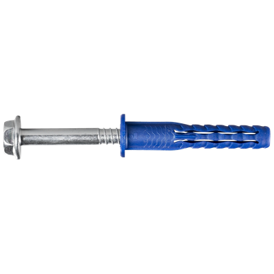 FFS Polyamide frame plug with short expansion zone, 10x50mm collar and hexagonal head screw, [OP 50]