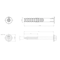 FFS Polyamide frame plug with short expansion zone, 10x50mm collar and hexagonal head screw, [OP 50]