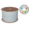 F/FTP cable category 6A, telecommunications, LSOH, Dca 4x2x23 AWG, 10Gb/s, 700 MHz, 25-year warranty, FORCE certified, gray, 500m - ALANTEC